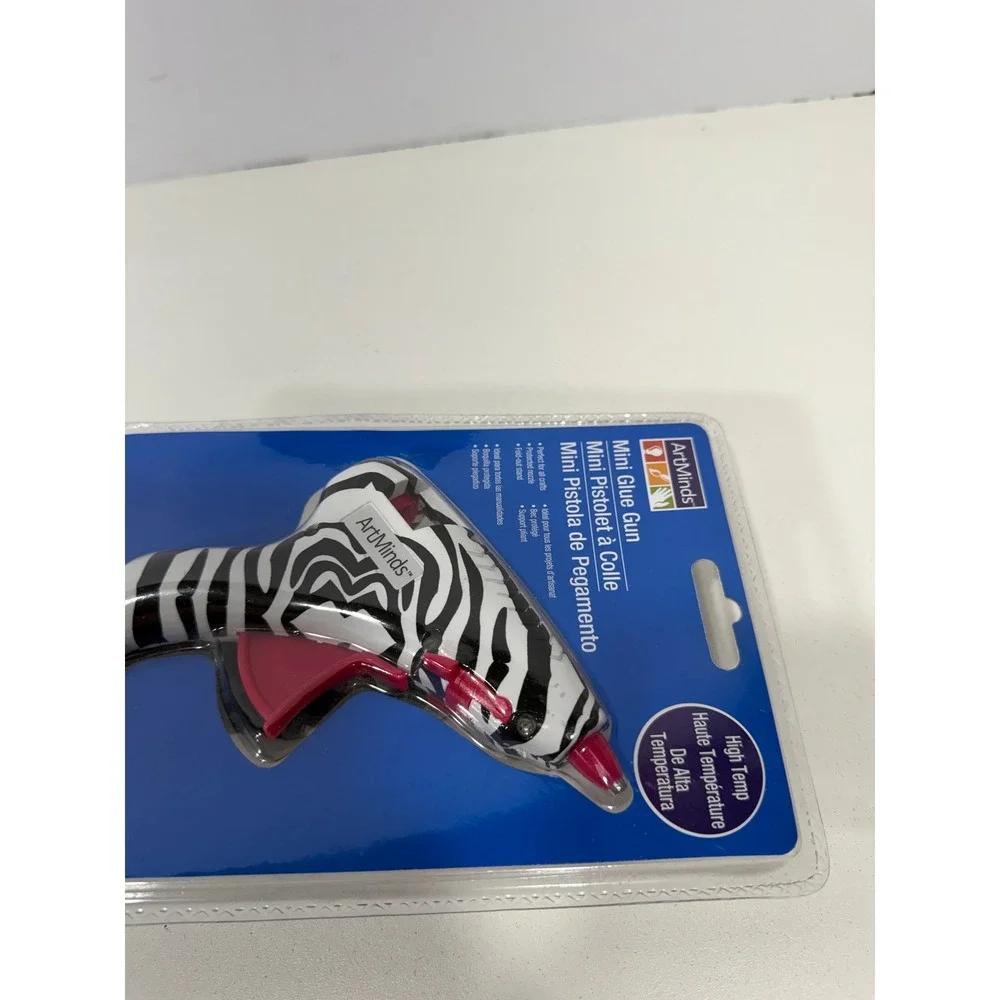 ArtMinds High Temp Mini Glue Gun Zebra Print Black White Pink 153062 New